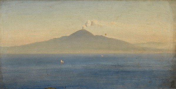 View of Mount Vesuvius by Oswald Achenbach